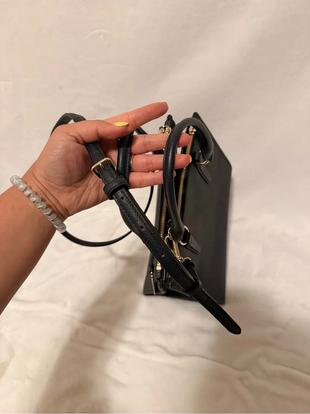 Coach Crosby Carryall in Black Leather with Removable Strap